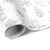 Winter Things Wrapping Paper - Sneeuw + Mist Cadeaupapier (Rol Hoek)
