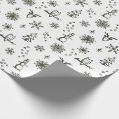 Winter Things Wrapping Paper - Sneeuw + Pine Cadeaupapier (Hoek)
