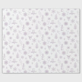Winter Things Wrapping Paper - Sneeuw + Stof Cadeaupapier (Vlak)