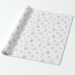 Winter Things Wrapping Paper - Sneeuw + Stof Cadeaupapier