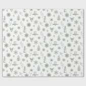 Winter Things Wrapping Paper - Sneeuw + Wijze Cadeaupapier (Vlak)