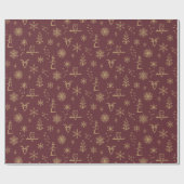 Winter Things Wrapping Paper - Wijn + Fawn Cadeaupapier (Vlak)