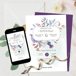 Winter Thistle Print of Digital Wedding Kaart