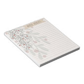 Winter thoughts hand drawn abstract mistletoe notitieblok (Schuin)
