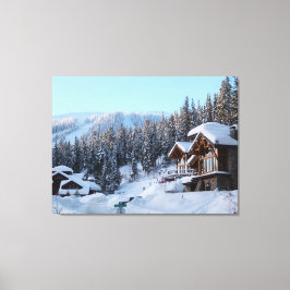 Winter Thuisscène Canvas Afdruk