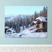 Winter Thuisscène Canvas Afdruk (Insitu (Houten vloer))