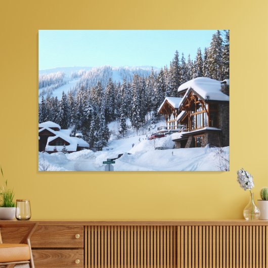Winter Thuisscène Canvas Afdruk (Insitu (Woonkamer))