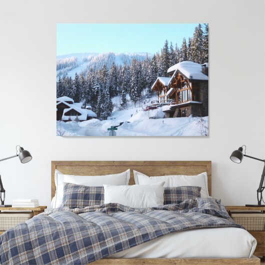 Winter Thuisscène Canvas Afdruk (Insitu (Slaapkamer))