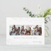 Winter Tidings | 3 Foto-collage Feestdagenkaart (Staand voorkant)