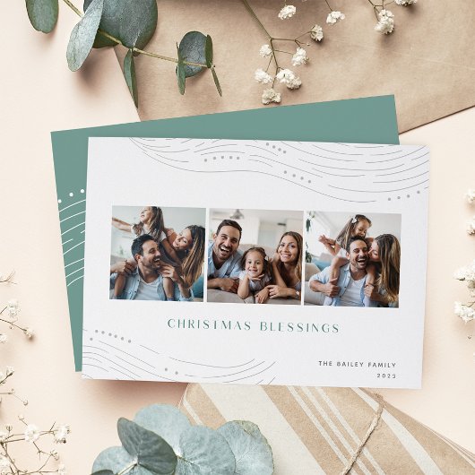 Winter Tidings | 3 Foto-collage Feestdagenkaart