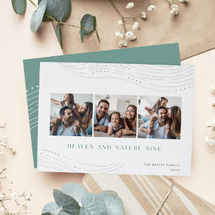 Winter Tidings   3 Foto-collage Feestdagenkaart