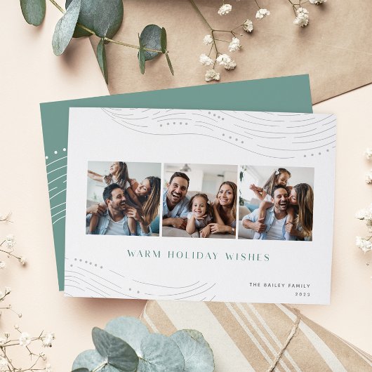 Winter Tidings | 3 Foto-collage Feestdagenkaart