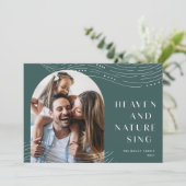 Winter Tidings | Enkele foto Feestdagenkaart (Staand voorkant)