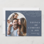 Winter Tidings | Enkele foto Feestdagenkaart (Voorkant)