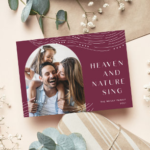 Winter Tidings   Enkele foto Feestdagenkaart