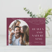 Winter Tidings | Enkele foto Feestdagenkaart (Staand voorkant)