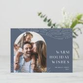 Winter Tidings | Enkelvoudige fotowandwens Feestdagenkaart (Staand voorkant)