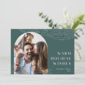 Winter Tidings | Enkelvoudige fotowandwens Feestdagenkaart (Staand voorkant)