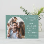 Winter Tidings | Kerstfeest met één foto Feestdagenkaart (Staand voorkant)