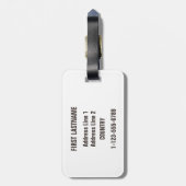 Winter Tigers aangepast bagagelabel (Achterkant verticaal)