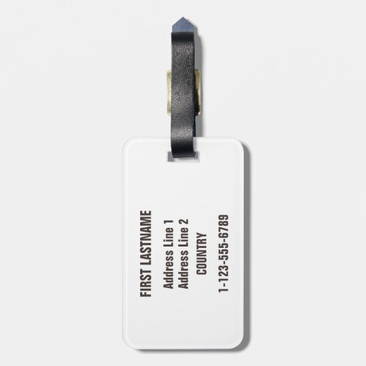 Winter Tigers aangepast bagagelabel (Achterkant verticaal)