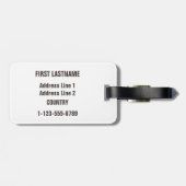 Winter Tigers aangepast bagagelabel (Achterkant horizontaal)