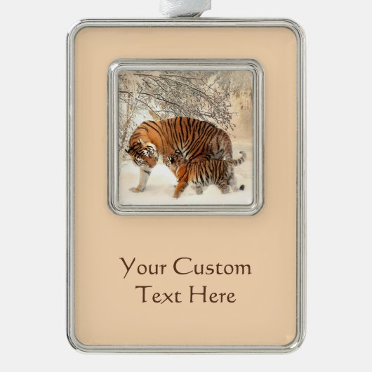 Winter Tigers aangepast ornament (Voorkant)