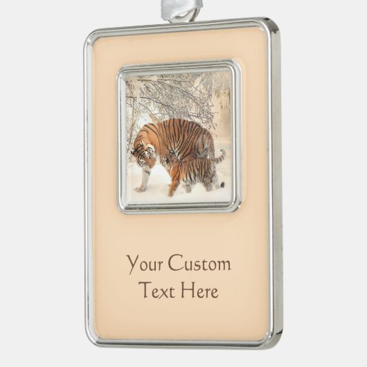 Winter Tigers aangepast ornament (Links)