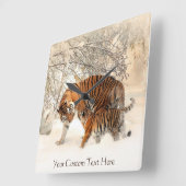 Winter Tigers aangepaste muur klok (Hoek)