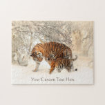 Winter Tigers aangepaste puzzel<br><div class="desc">Bekijk mijn winkel voor meer tijgerobjecten.</div>
