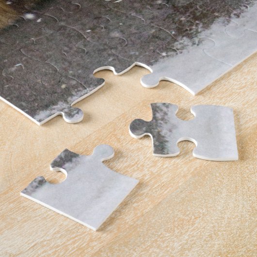 Winter Tigers Cuddle in Snow Legpuzzel (Zijkant)