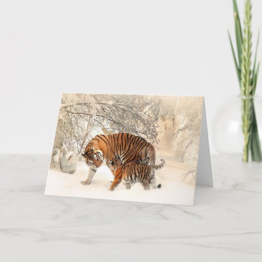 Winter Tigers custom wenskaart Kaart (Voorkant)