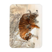 Winter Tigers magnet Magneet (Verticaal)