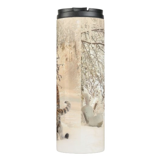 Winter Tigers tumbler Thermosbeker (Achterkant)