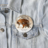 Winter Tijgers aangepaste knoppen Ronde Button 7,6 Cm (In situ)