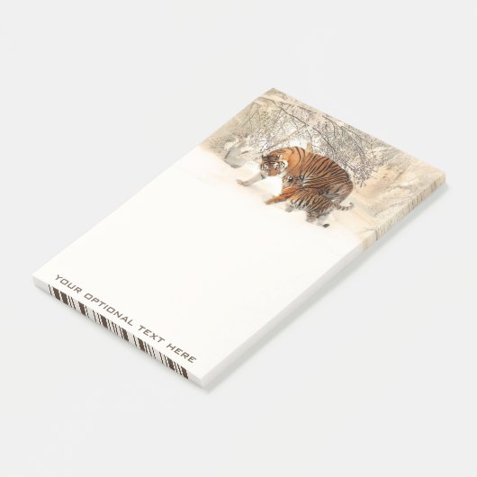 Winter Tijgers aangepaste post-it noten Post-it® Notes (Schuin)