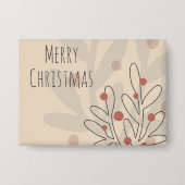 Winter time floral design, christmas holidays  button (Voorkant)