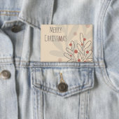 Winter time floral design, christmas holidays  button (Insitu)