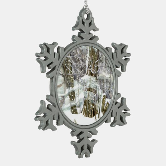 Winter Tin Sneeuwvlok Ornament (Links)