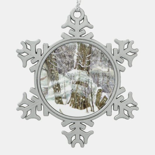 Winter Tin Sneeuwvlok Ornament (Voorkant)