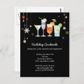 Winter Toast Fun Holiday Cocktail Party Briefkaart (Voorkant / Achterkant)