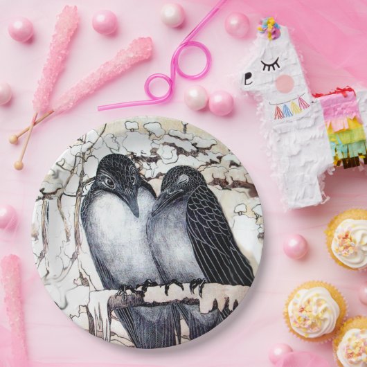 WINTER-TORTELDUIFJES IN BORD SNEEUWPAPIER (Feest)