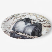 WINTER-TORTELDUIFJES IN BORD SNEEUWPAPIER (Gekanteld)