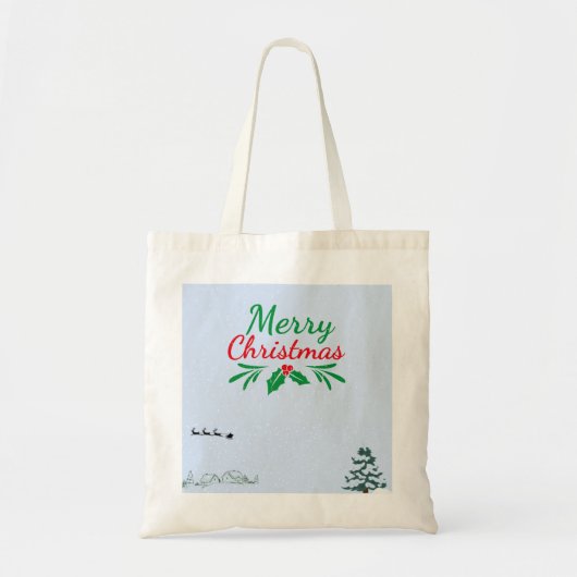 Winter Tote Bag,Beutel.Merry Christmas Image. Bag (Voorkant)