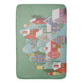 Winter Town Kerstmis Badmat (Voorkant Verticaal)