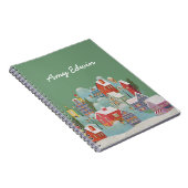 Winter Town Kerstmis Notitieboek (Rechterzijde)