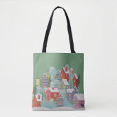 Winter Town Kerstmis Tote Bag (Voorkant)