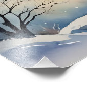 Winter Town Print Foto Afdruk (Hoek)