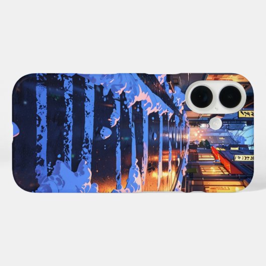 Winter Town Street Case-Mate iPhone Case (Achterkant (horizontaal))