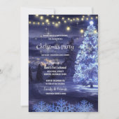 Winter Town Tree Lights Kerstfeest Kaart (Voorkant)